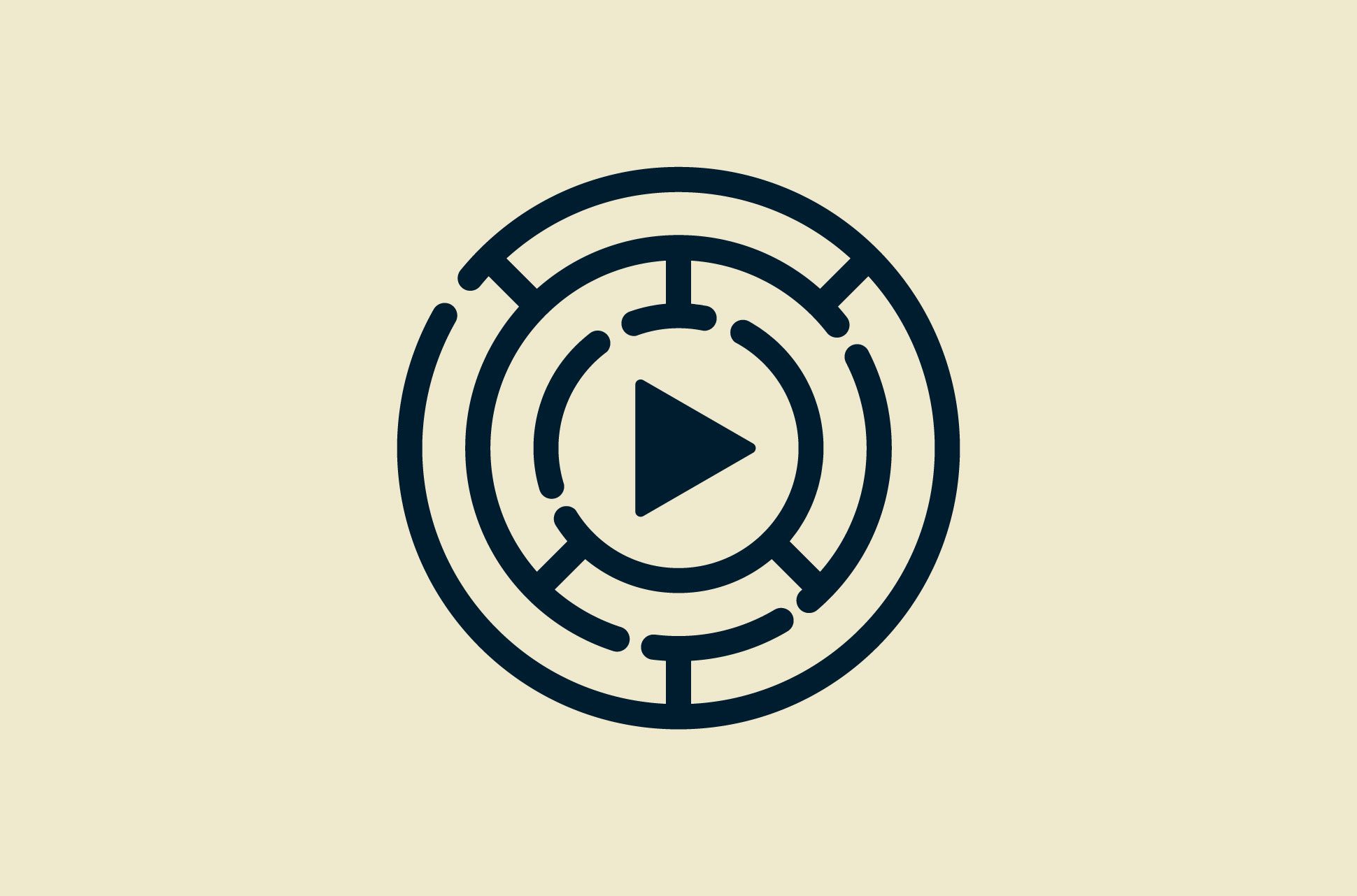 Play button inside labyrinth.