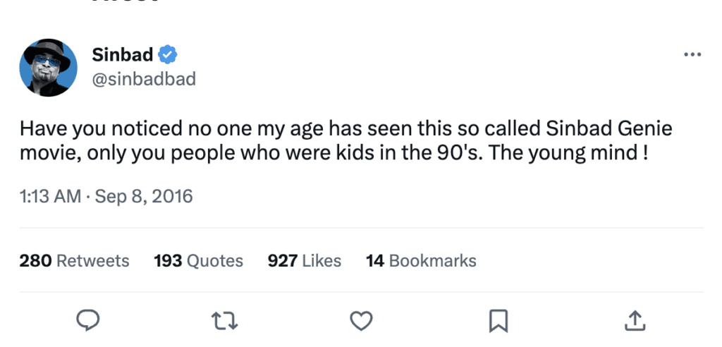 Tweet vom Twitter-User Sinbad
