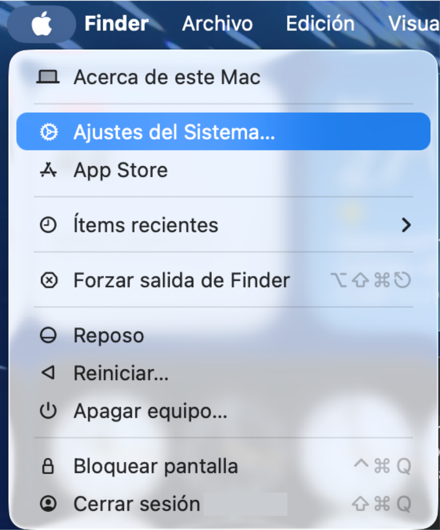 Apple Menu With The System Preferences Button Highlighte Es