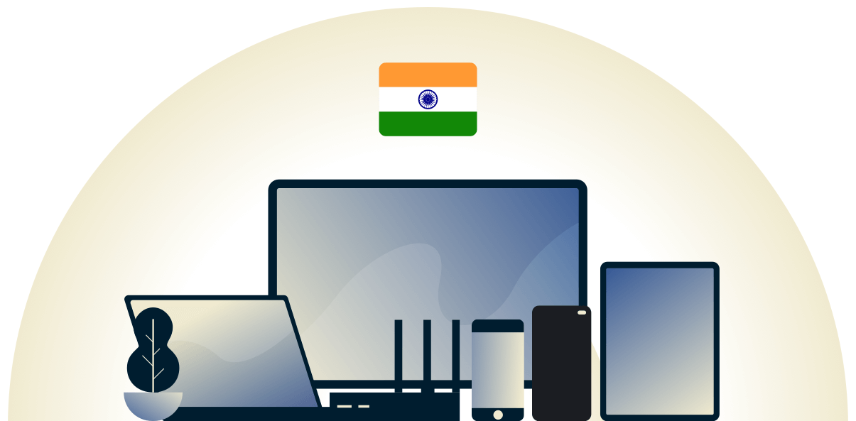 India VPN protecting a variety of devices.