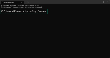 In the Command Prompt, type ipconfig to reveal all your network addresses.