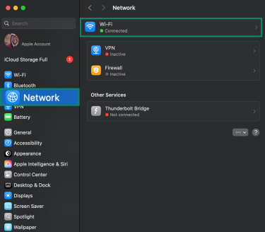 Access your connected Wi-Fi network on iOS to change its DNS settings.