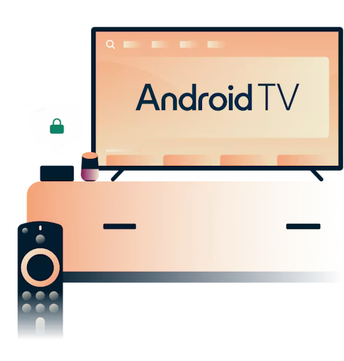 Android TV secured with ExpressVPN app.